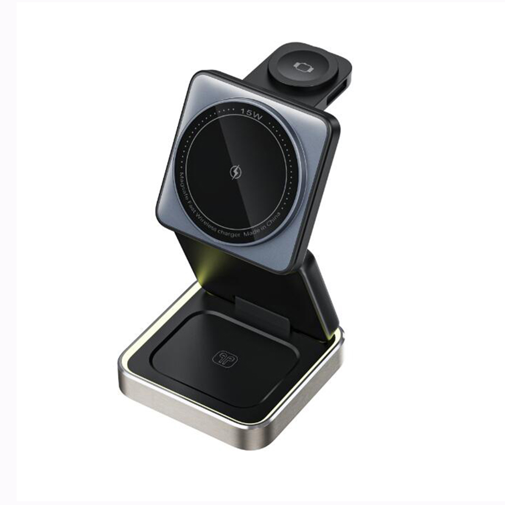 4-IN-1 Foldable Magnetic Wireless Charger with Ambient Light---W90